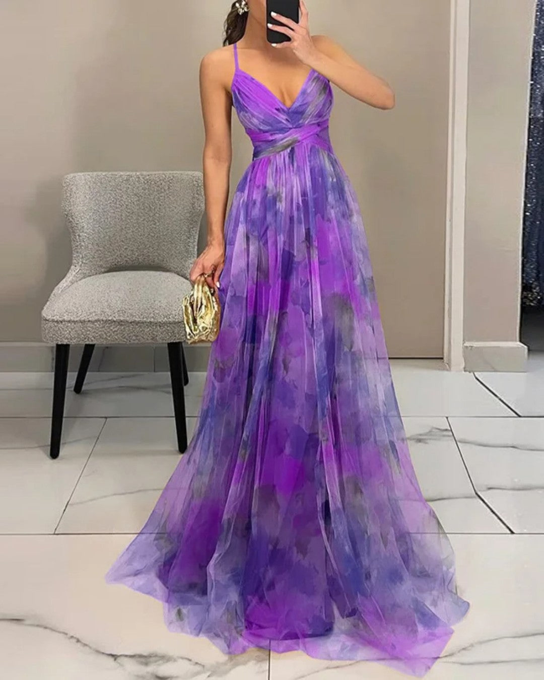 Vestido largo floral Giselle