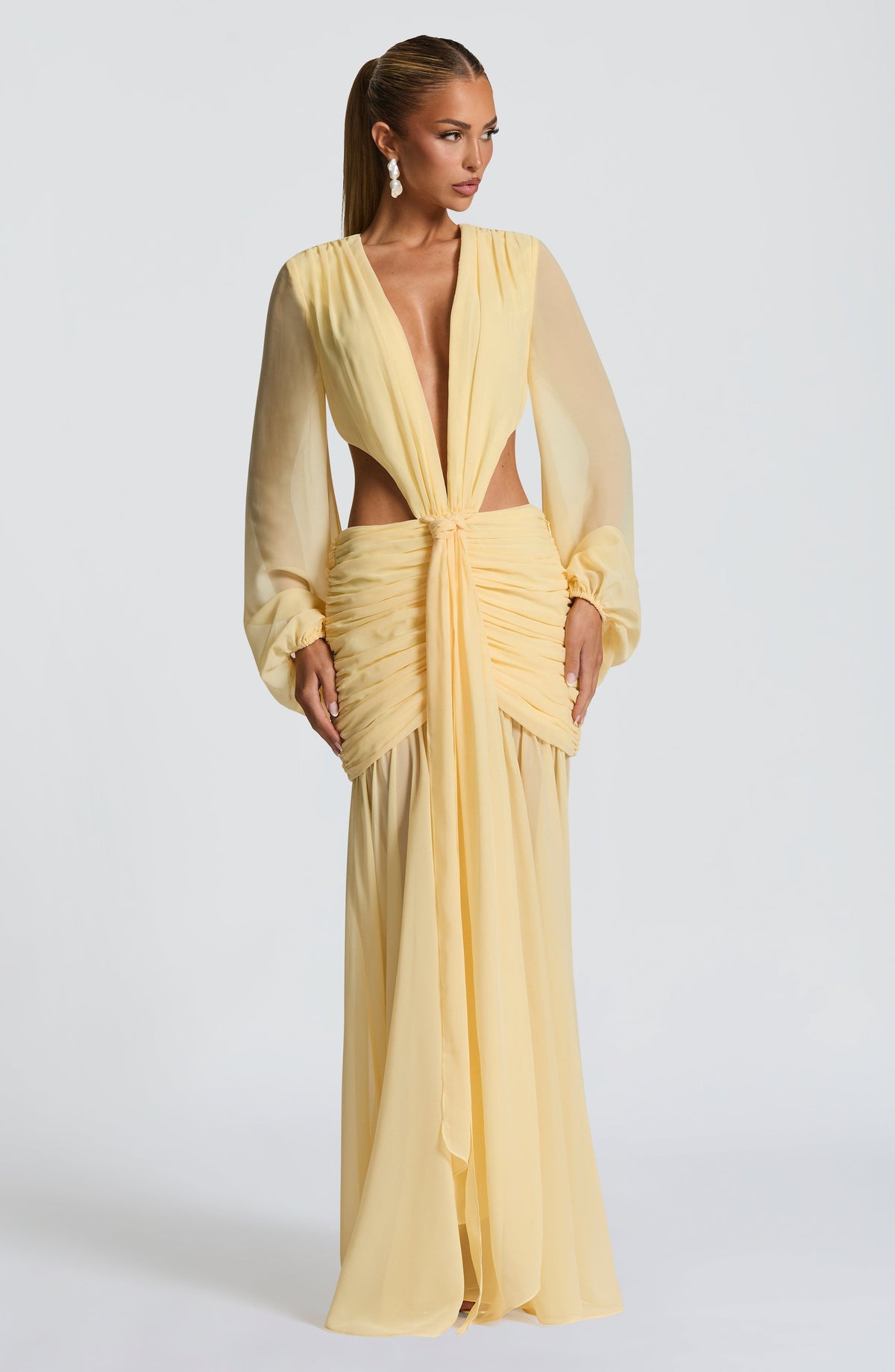 Vestido maxi limón Marieta