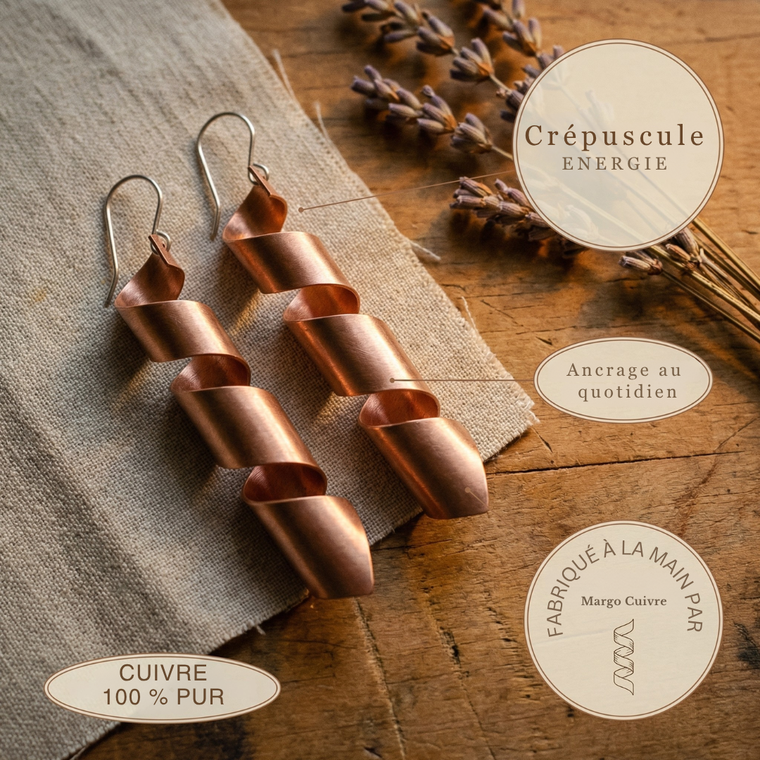 Pendientes colgantes de cobre