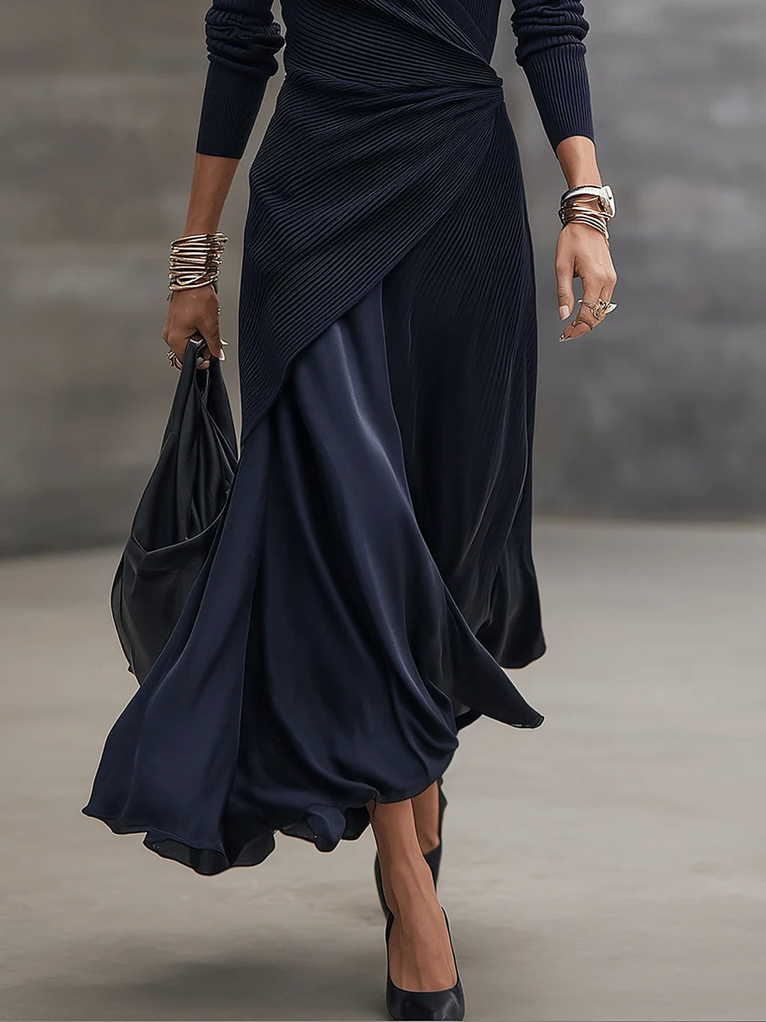 Vestido maxi de raso Tamara