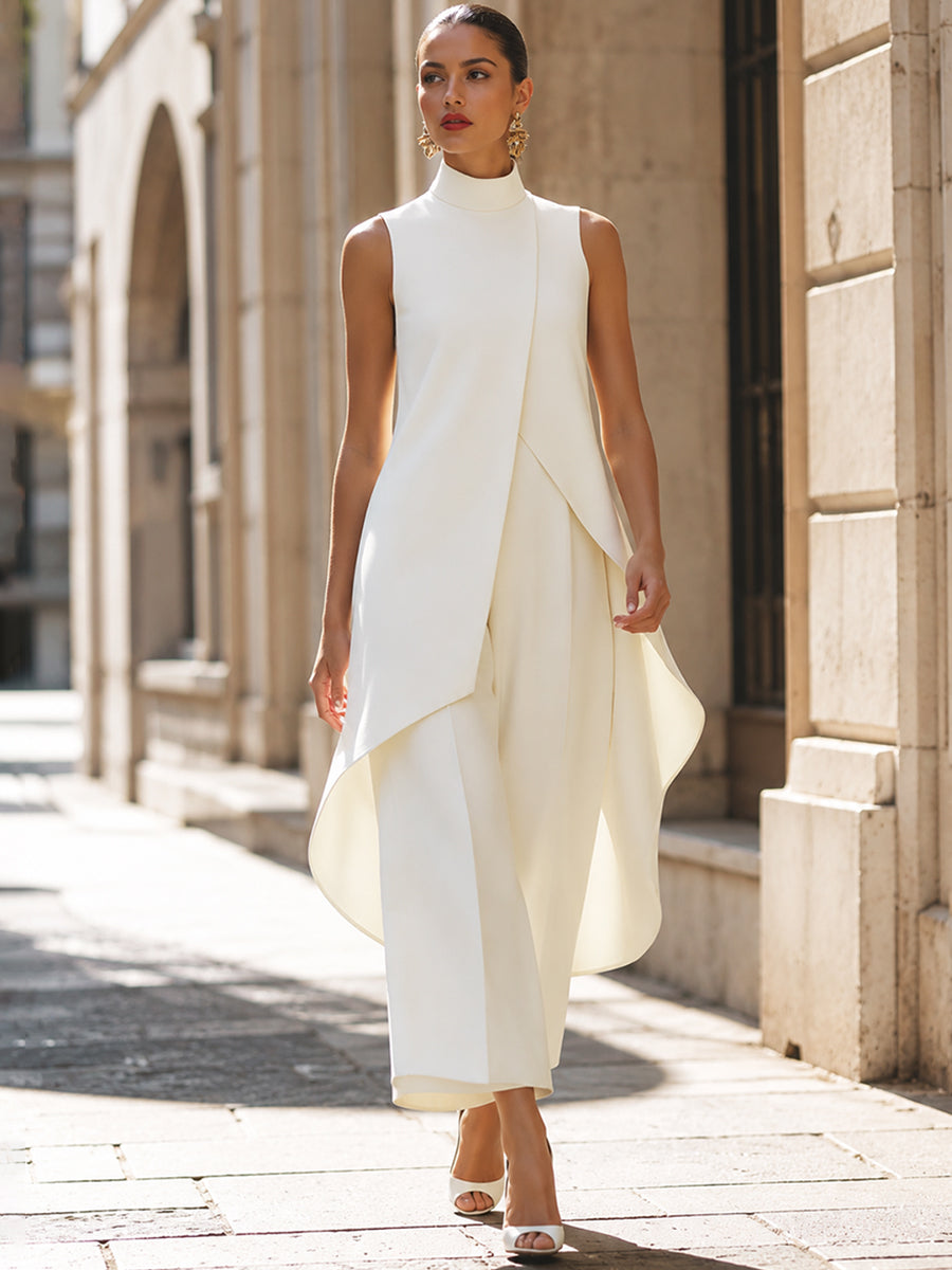 Catalina | Conjunto de cuello alto y pantalón palazzo