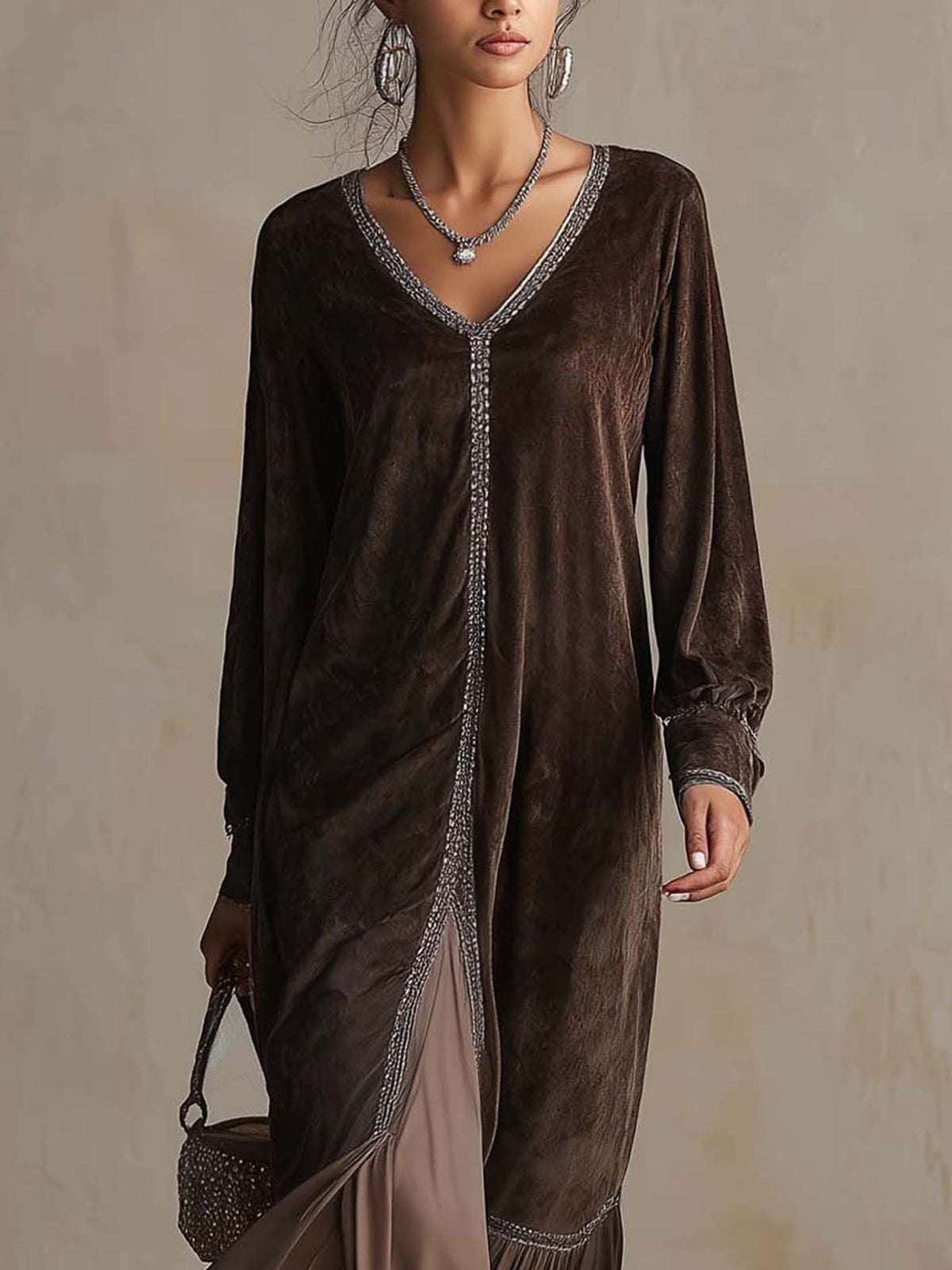 Vestido midi de ante Teresa