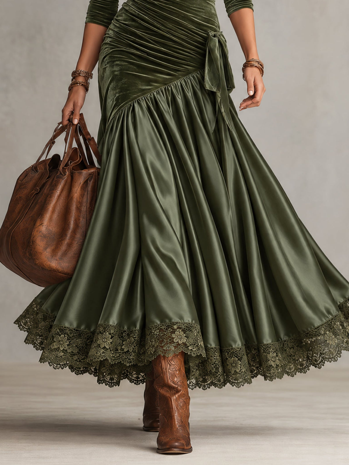 Vestido largo de terciopelo Antonella