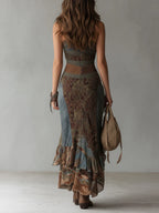 Vestido largo asimétrico Elena