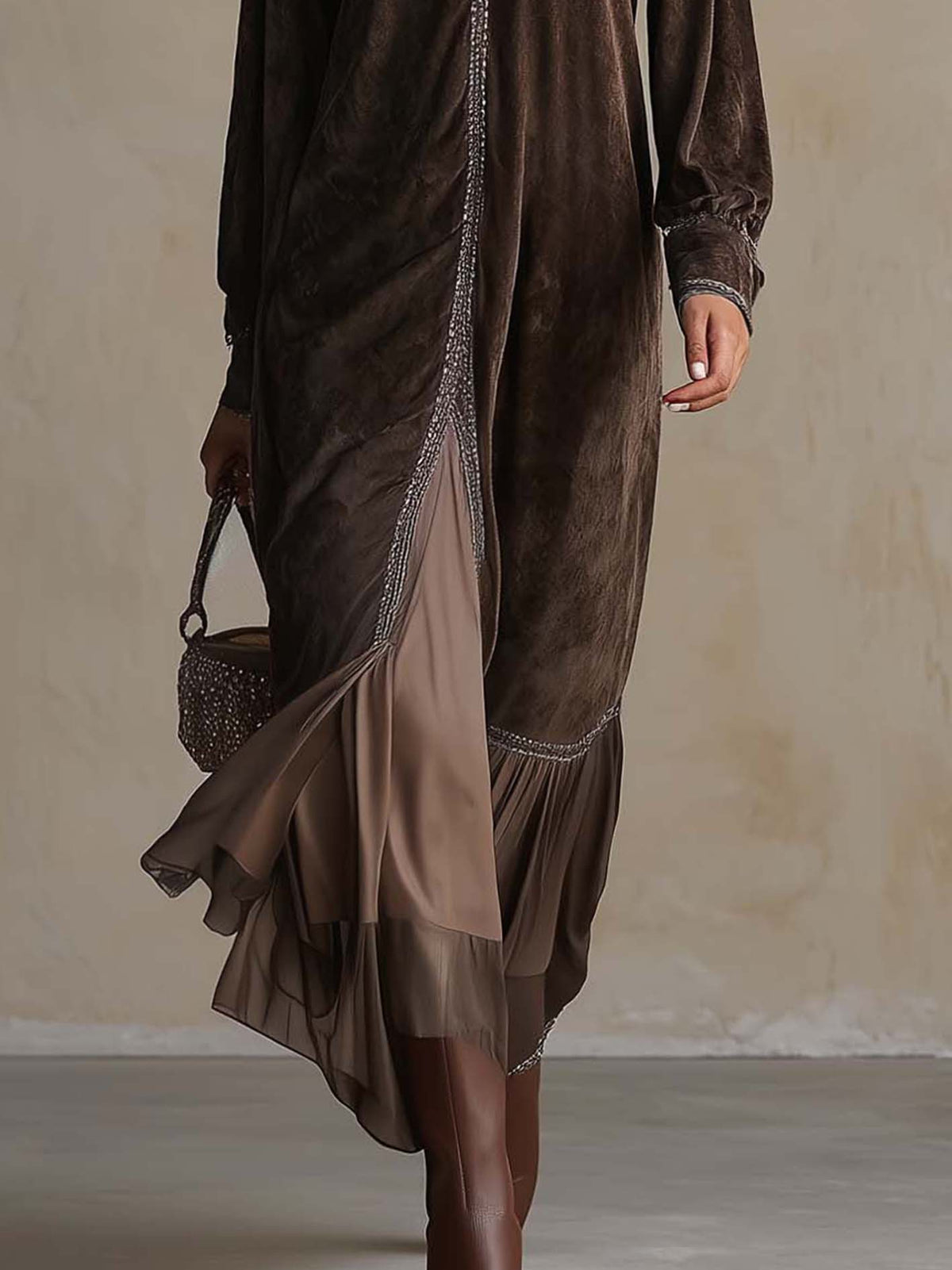 Vestido midi de ante Teresa
