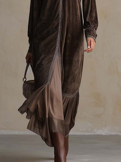 Vestido midi de ante Teresa