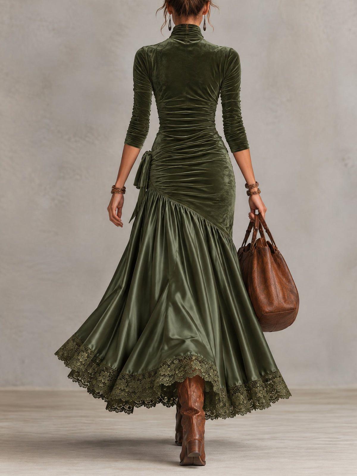 Vestido largo de terciopelo Antonella