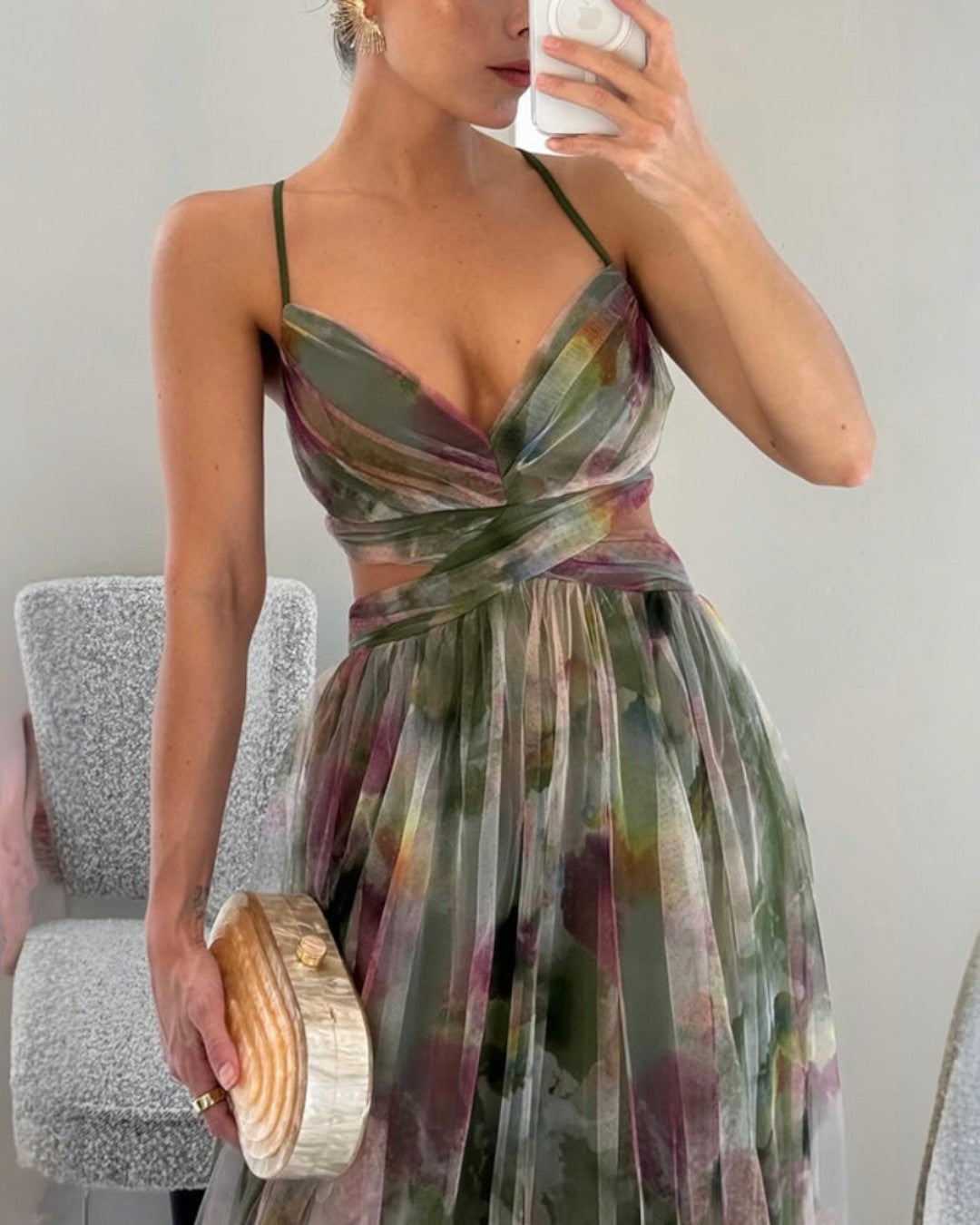 Vestido largo floral Giselle