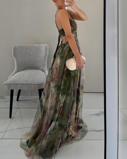 Vestido largo floral Giselle