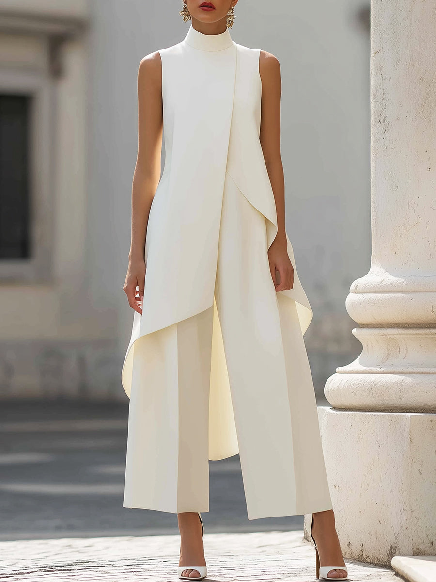 Catalina | Conjunto de cuello alto y pantalón palazzo