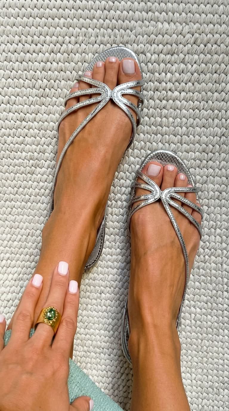 Sandalias planas doradas Camille