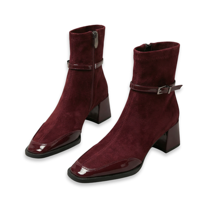 Cleofe | Botines de tacón medio con cremallera lateral