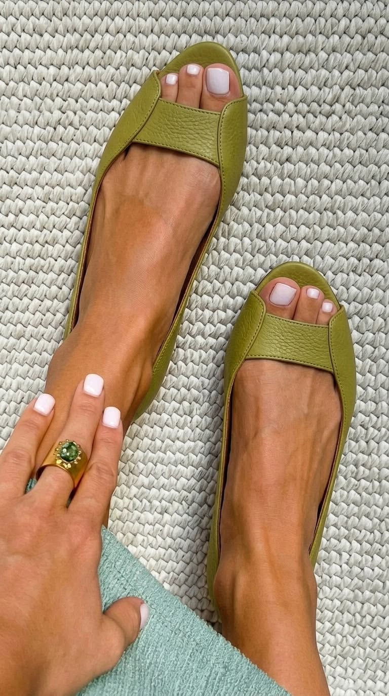 Bailarinas peep toe doradas Adelina