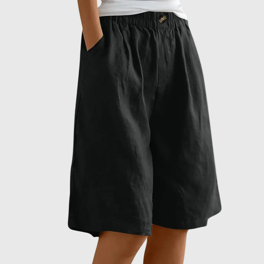 Pantalones cortos holgados con cintura elástica ella â€” vista 3