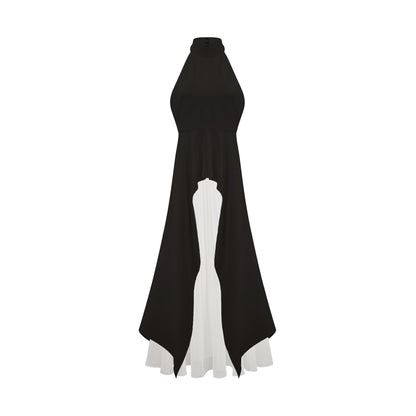 Vestido largo con cuello halter y capas de Inés — vista 3