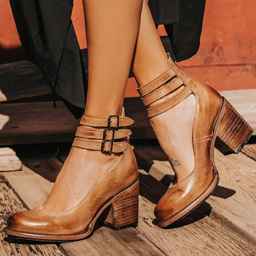 Tacones de cuero Mirella