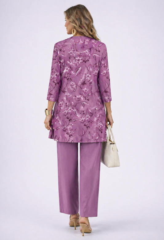 Paolina | Conjunto de mujer 3 piezas morado
