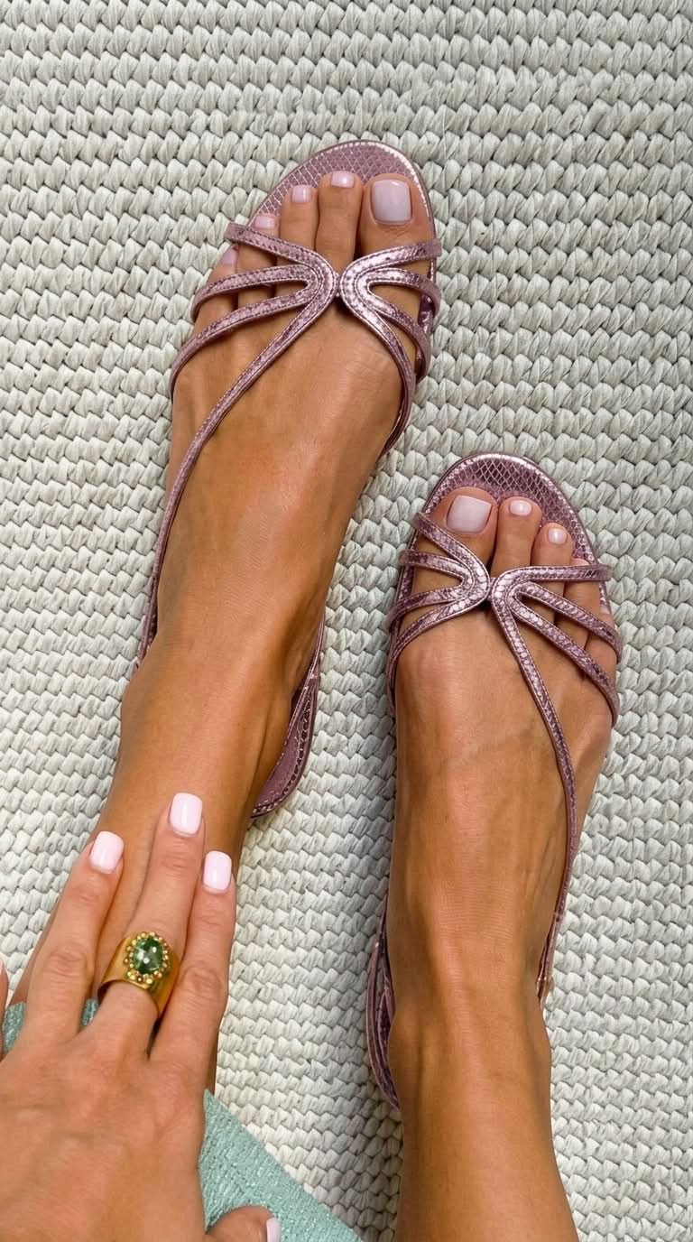 Sandalias planas doradas Camille