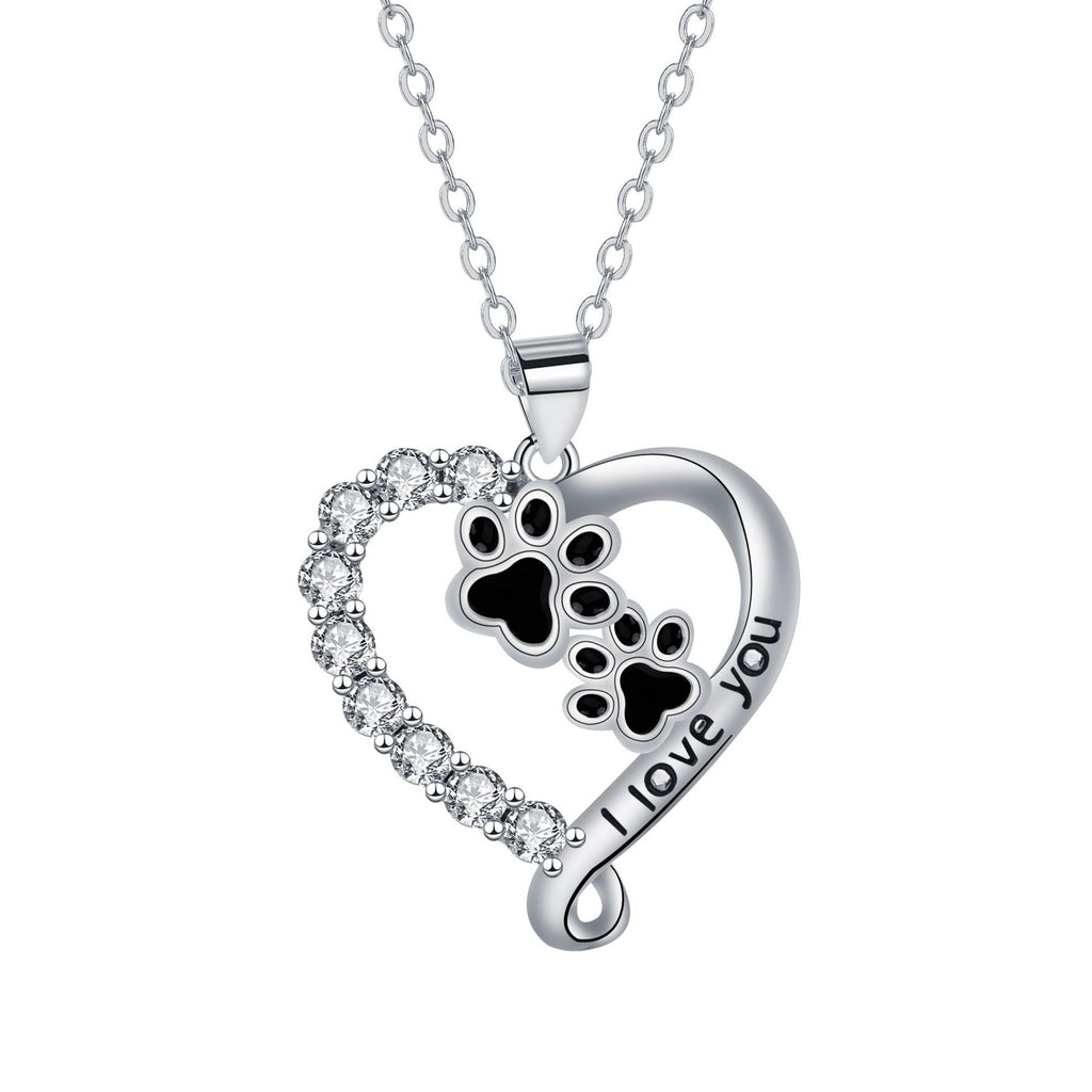 Collar de corazón con huella