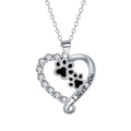Collar de corazón con huella