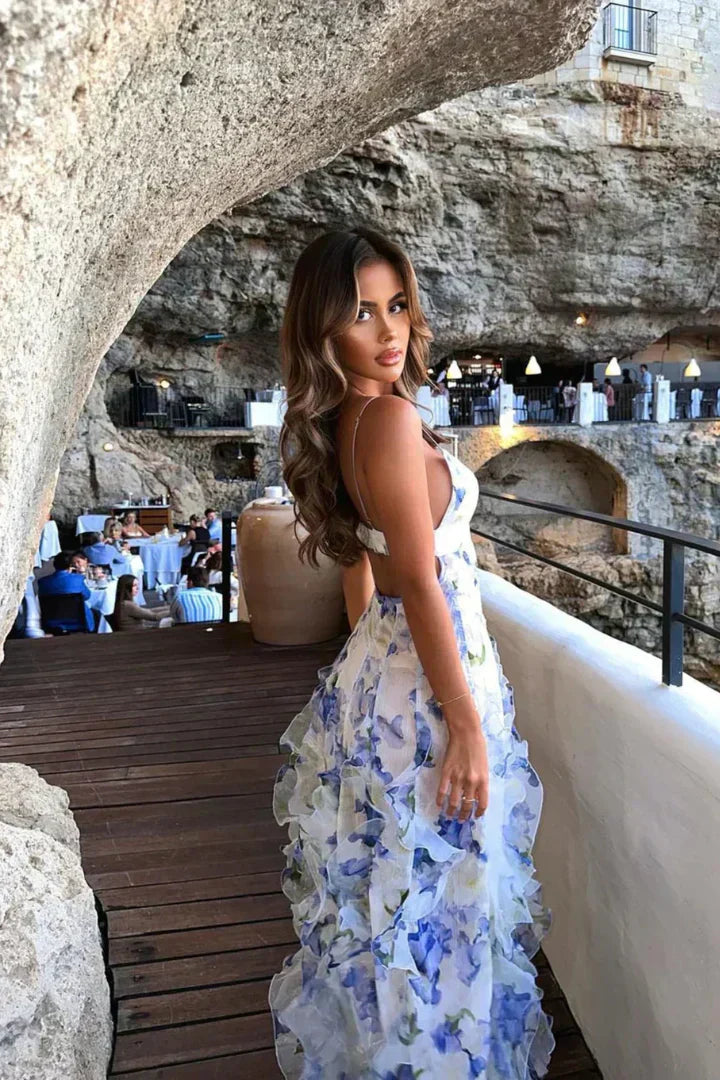 Vestido midi floral Uri