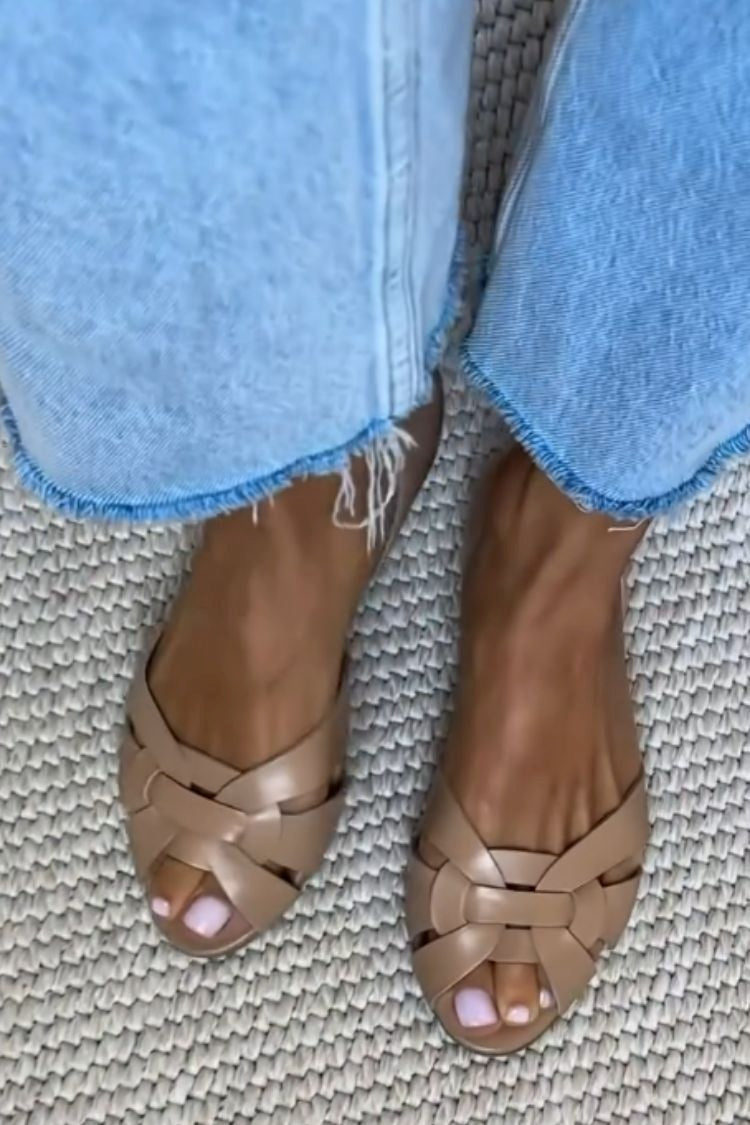 Sandalias planas trenzadas Serafina
