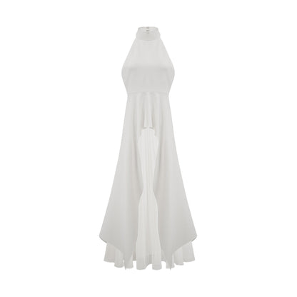 Vestido largo con cuello halter y capas de Inés — vista 2