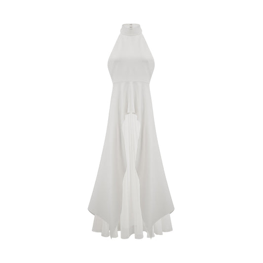 Vestido largo con cuello halter y capas de Inés — vista 2