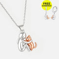 Collar de gato con pendientes a juego