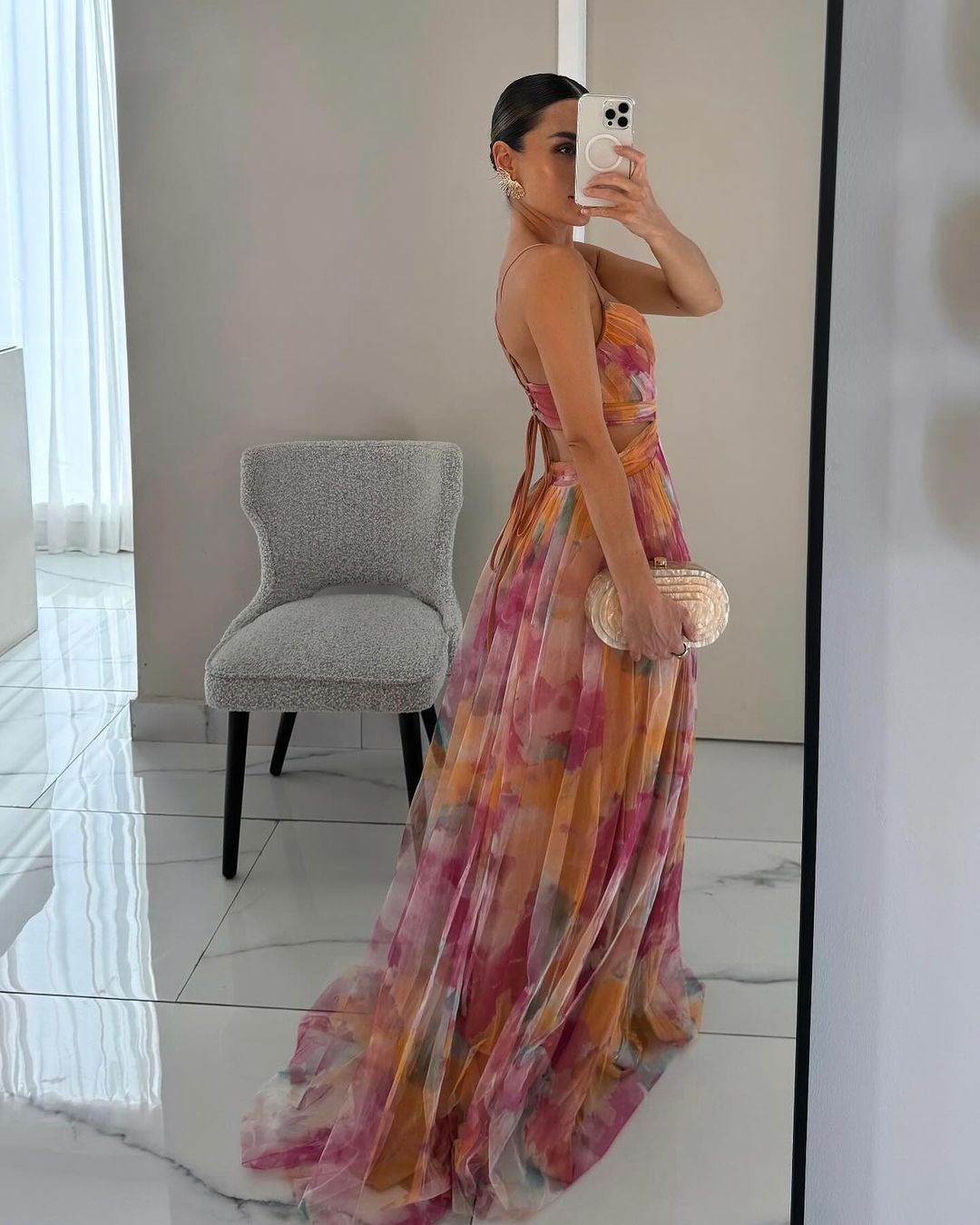 Vestido largo floral Giselle