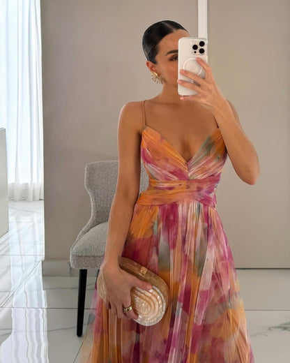 Vestido largo floral Giselle
