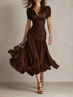 Vestido midi de satén Adriana