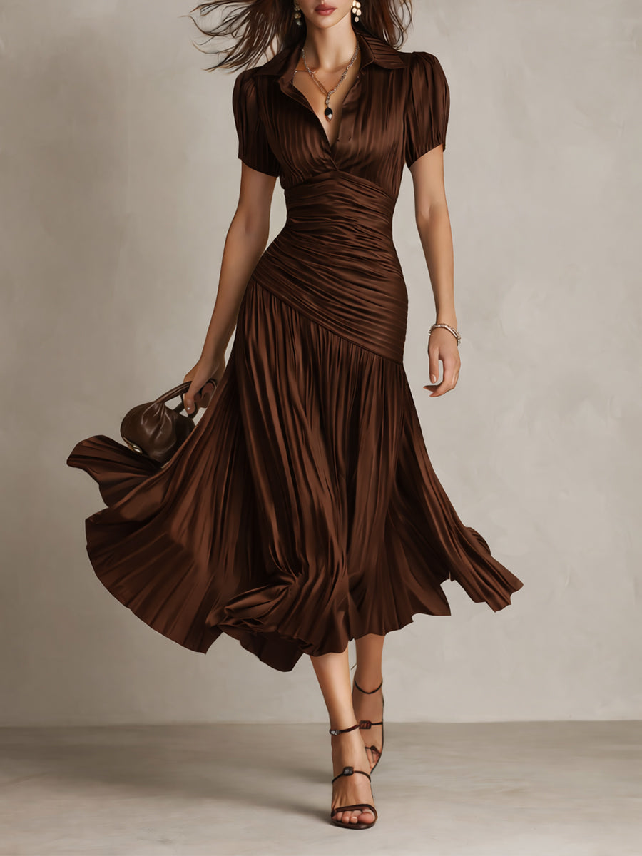 Vestido midi de satén Adriana