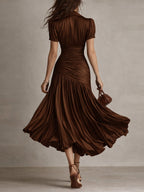 Vestido midi de satén Adriana
