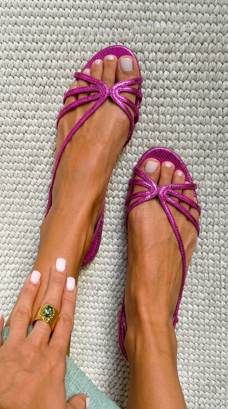Sandalias planas doradas Camille