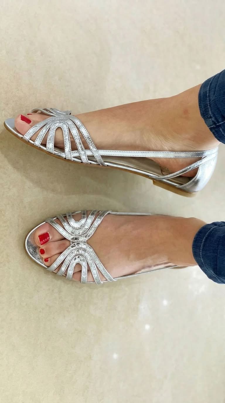 Sandalias planas doradas Éléonore
