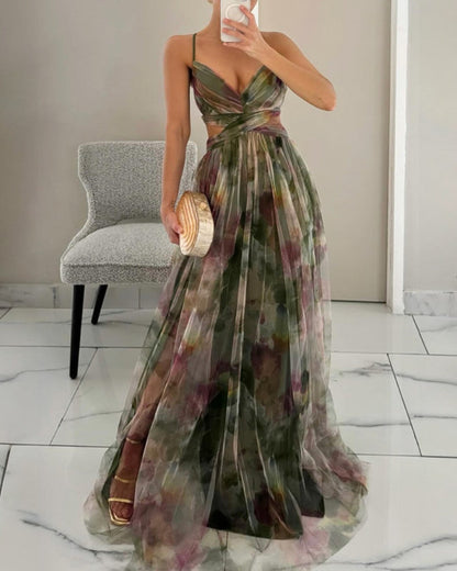Vestido largo floral Giselle