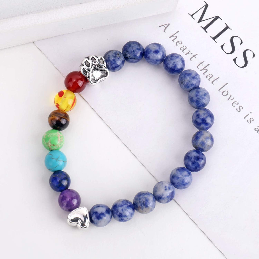 Pulsera de chakras conmemorativa arcoíris