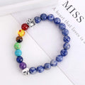 Pulsera de chakras conmemorativa arcoíris