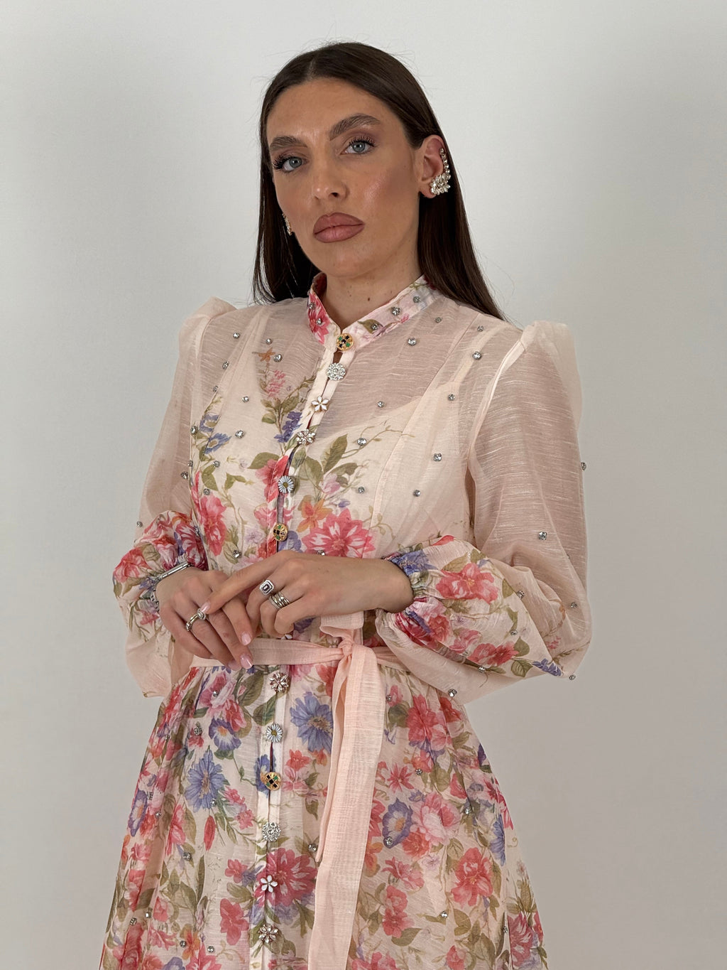 Vestido largo floral Daniela