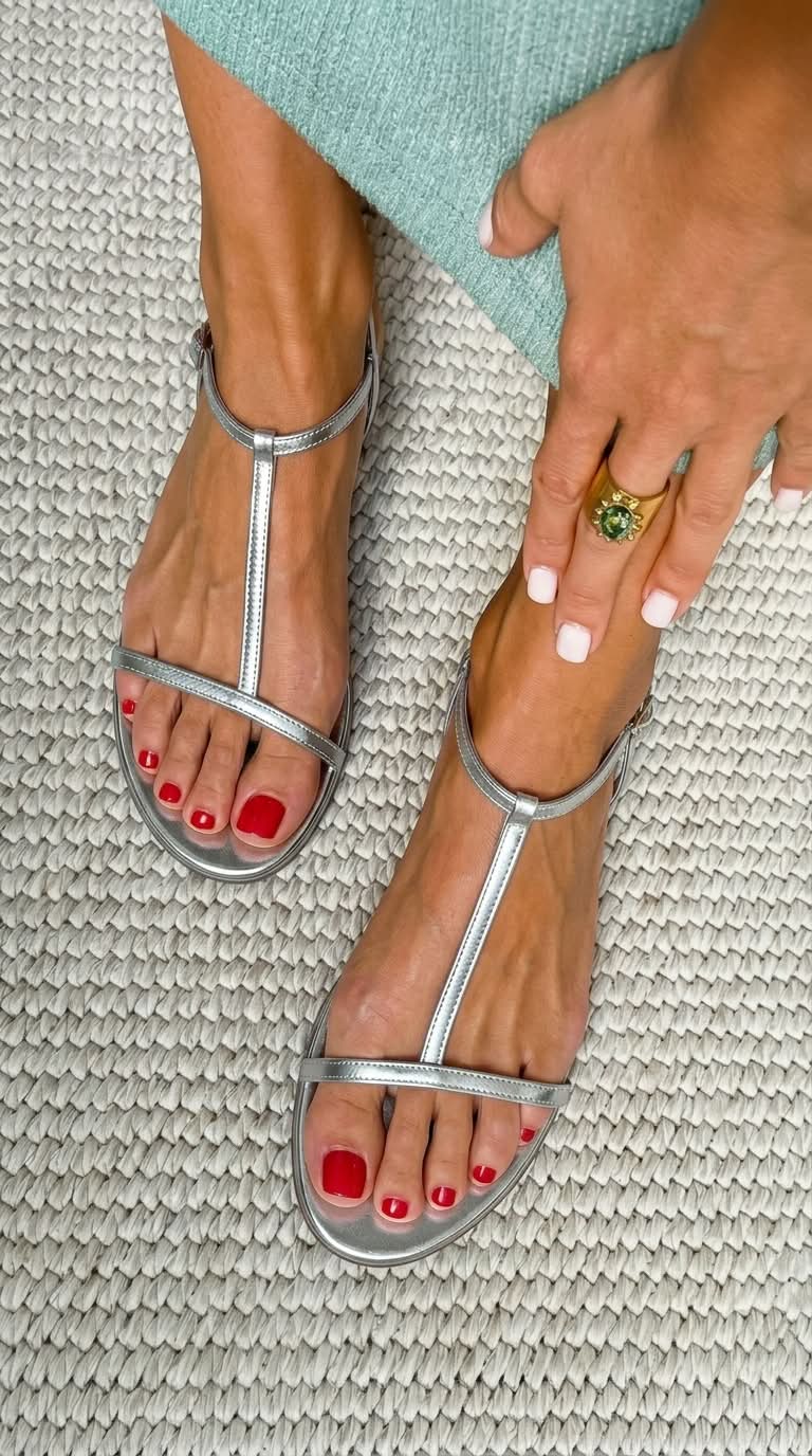 Sandalias planas doradas Bianca