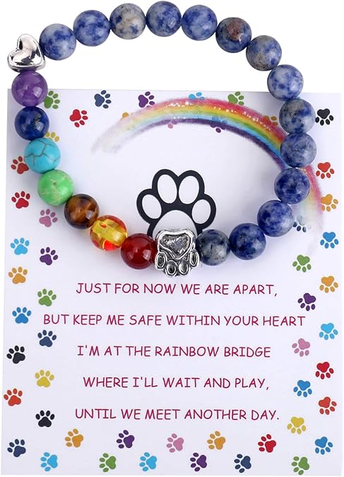 Pulsera de chakras conmemorativa arcoíris