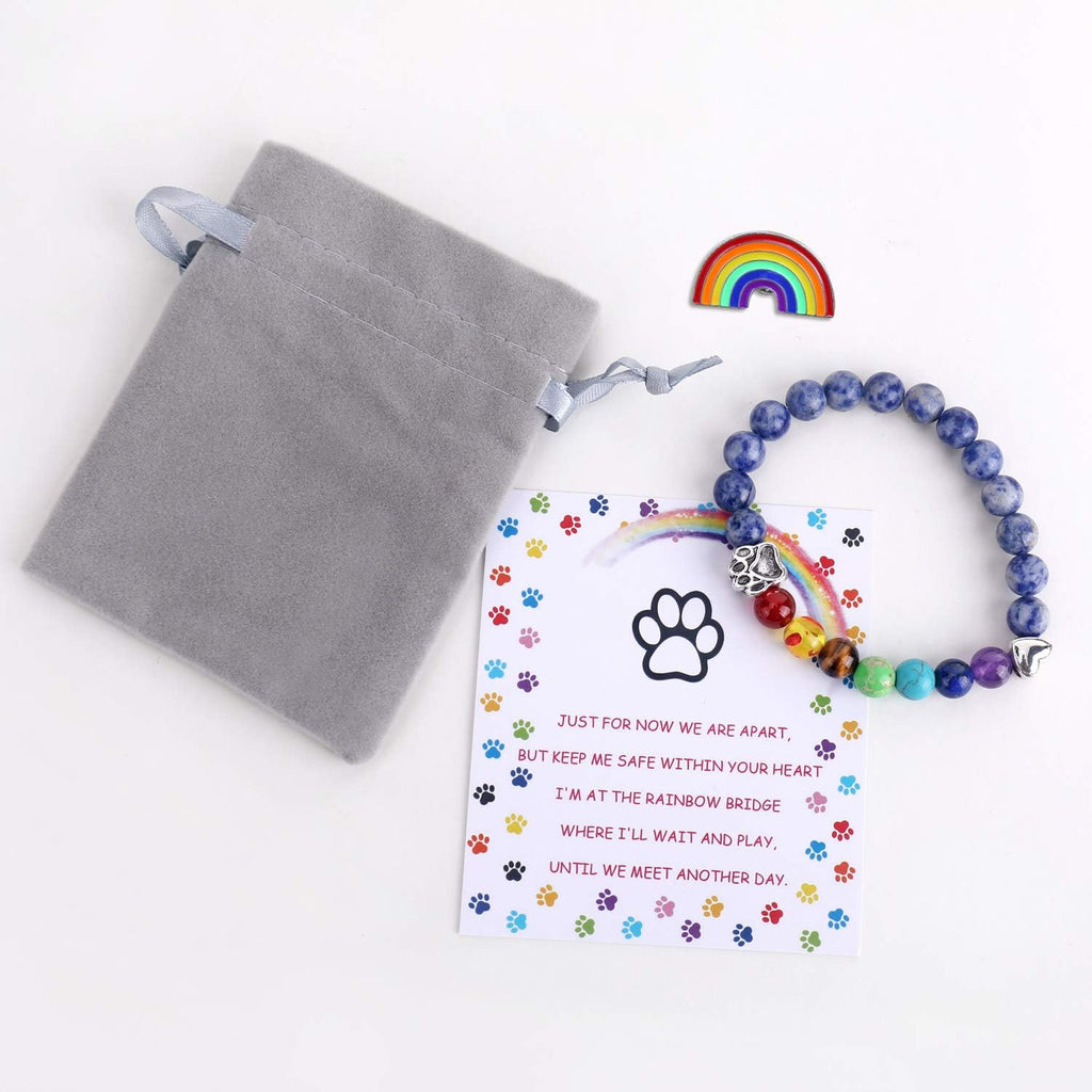 Pulsera de chakras conmemorativa arcoíris