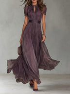 Vestido largo morado Sara