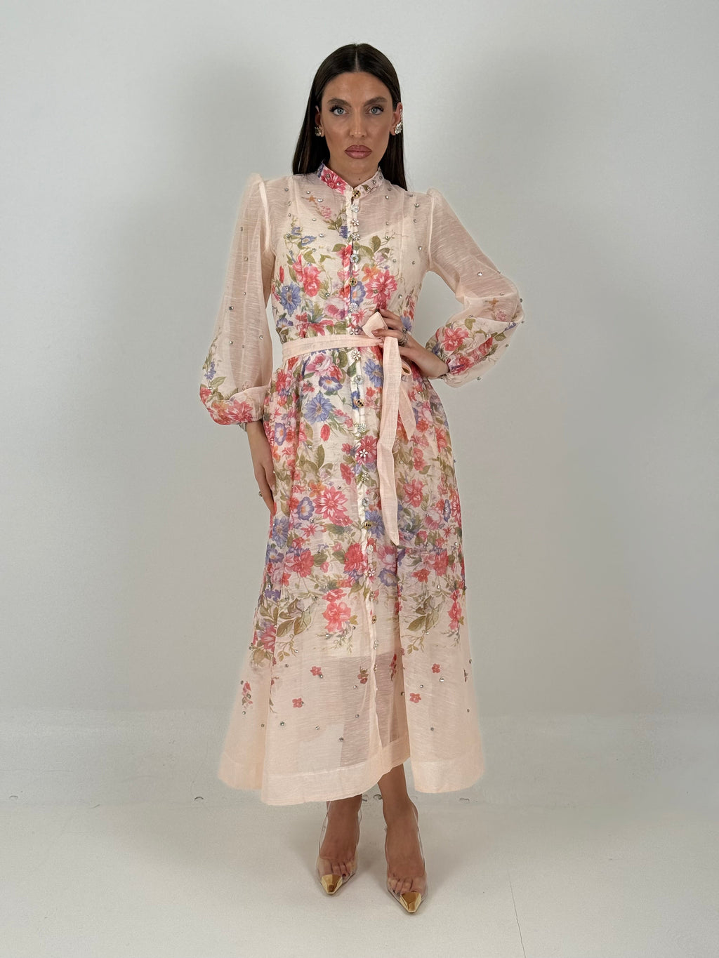Vestido largo floral Daniela