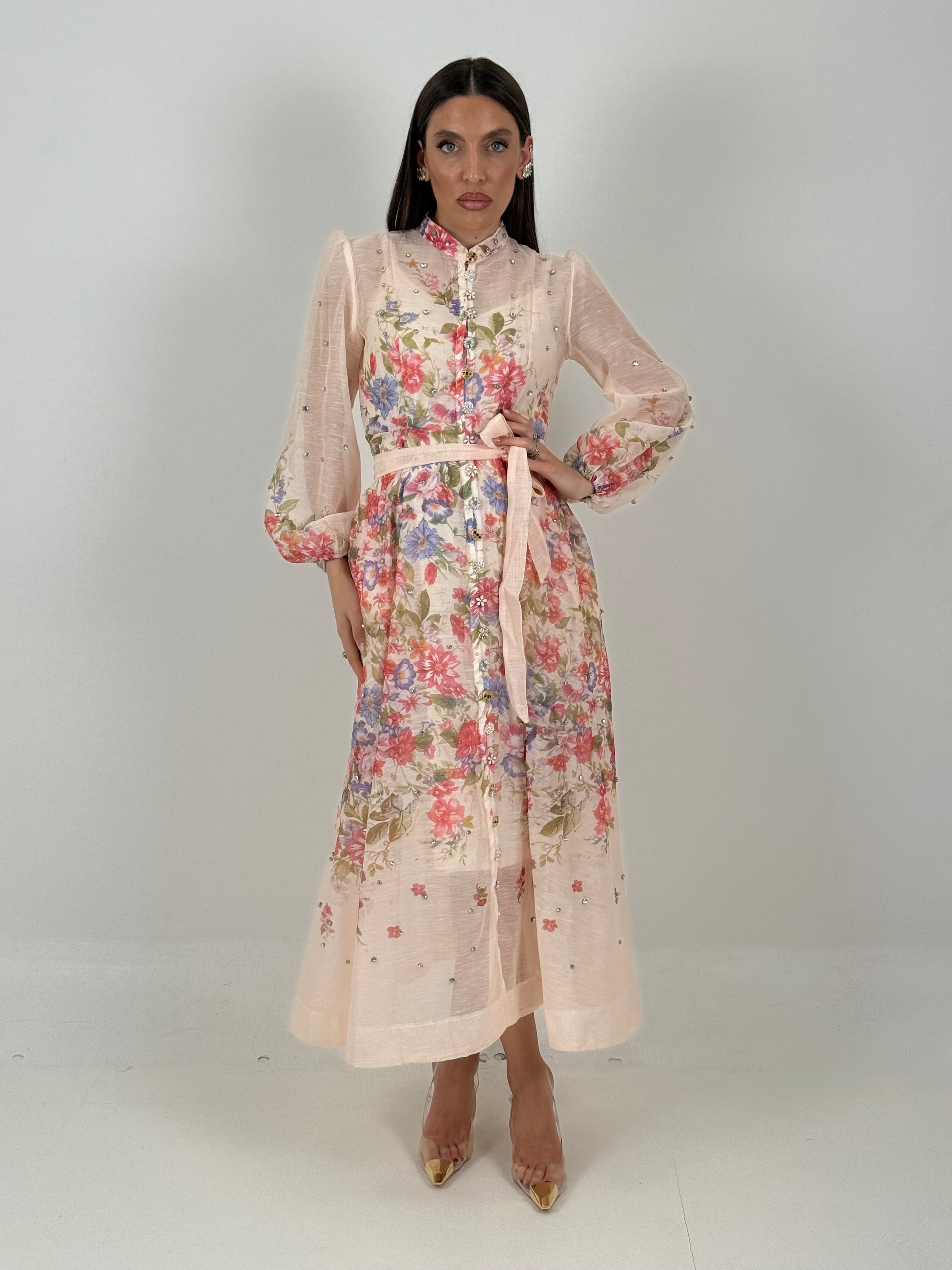 Vestido largo floral Daniela