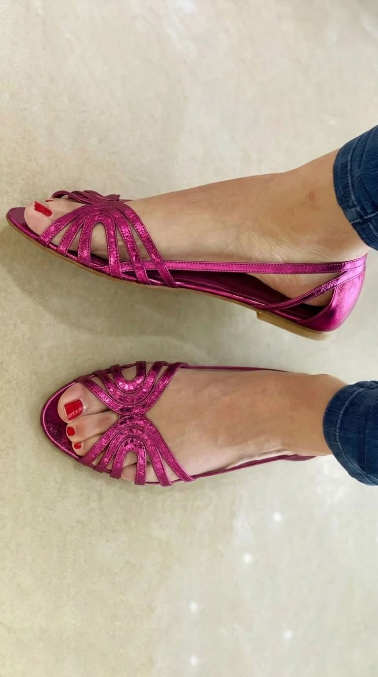 Sandalias planas doradas Éléonore