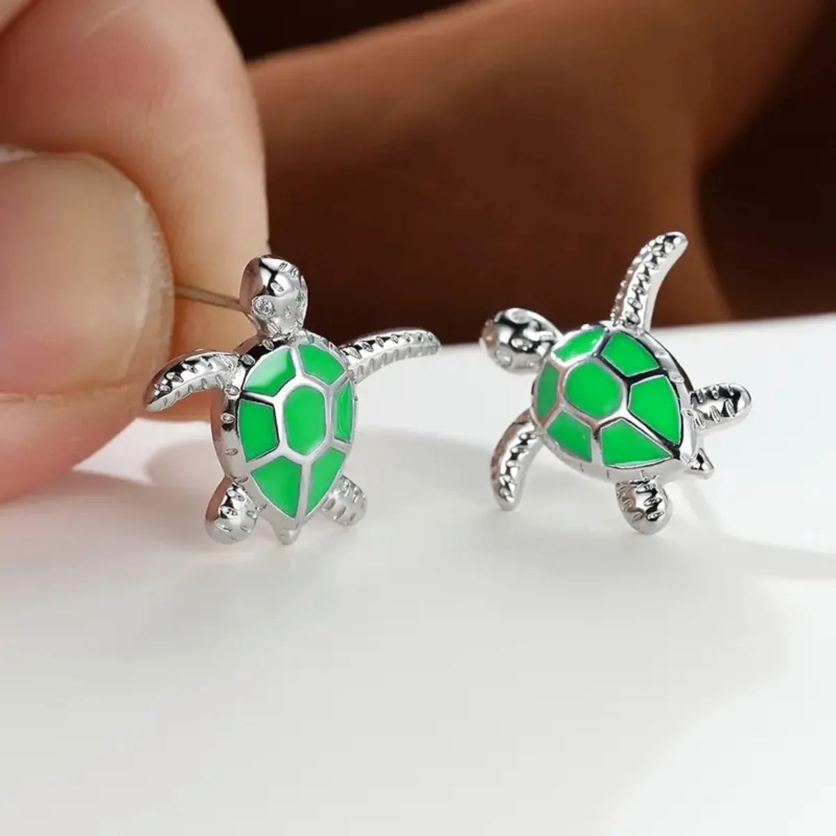 Pendientes de tortuga marina