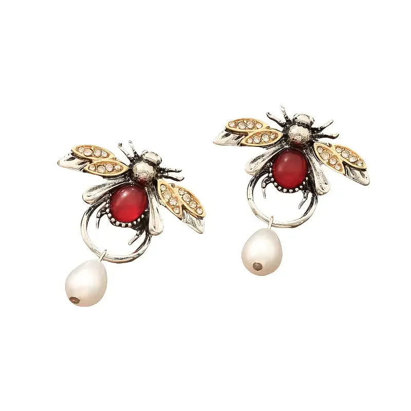 Pendientes vintage de abeja