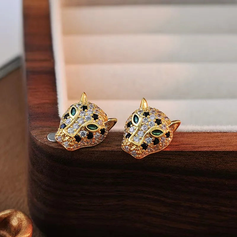 Pendientes de cristal leopardo